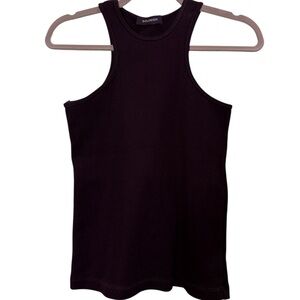 Goldsign The Laurel Classic Black Heavy Knit Racer Tank sz M